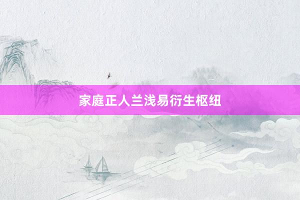 家庭正人兰浅易衍生枢纽